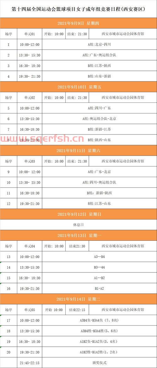 2021女篮赛程赛程表（2021女篮赛事）