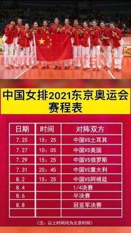 2021女排奥运赛程表（2021女排奥运赛程表*）