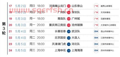 2021年度中超赛程表（2021年度中超赛程表*）