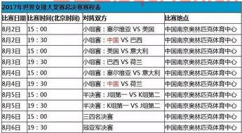世界排球联赛中国队赛程（世界排球联赛中国队赛程时间表）